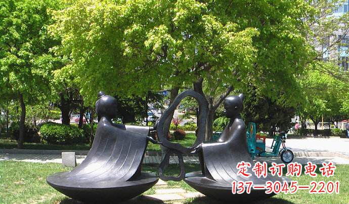 江西以孔融为灵感的校园铜雕