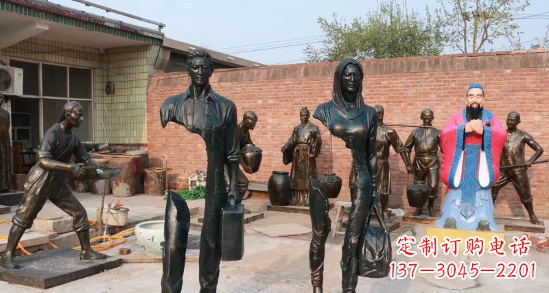 江西铜雕男人的力量