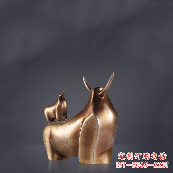 江西精美不锈钢生肖牛雕塑