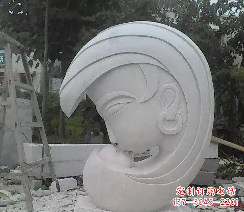 江西抽象人物头像石雕