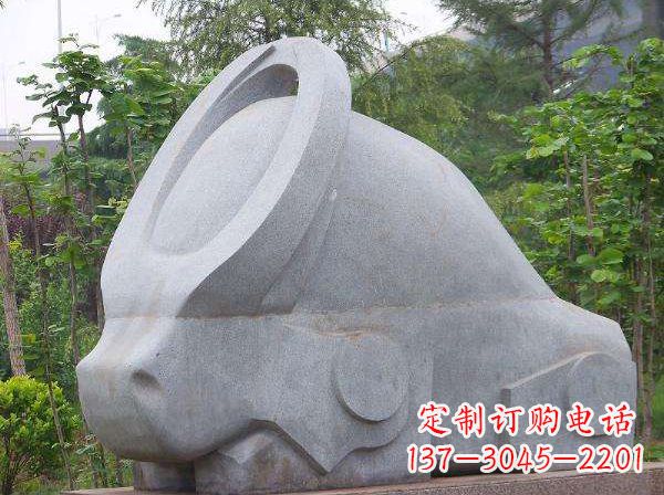 江西动物雕塑抽象石雕牛