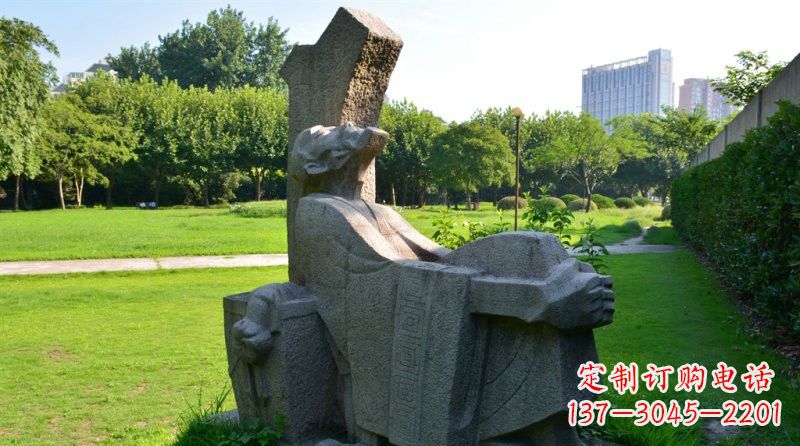 江西兔雕塑——表达抽象守株待兔的智慧