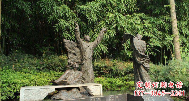 江西昔日名人的铜雕传承