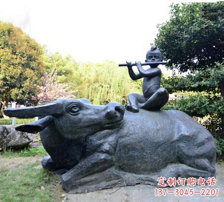 江西牧童雕塑传承民间文化
