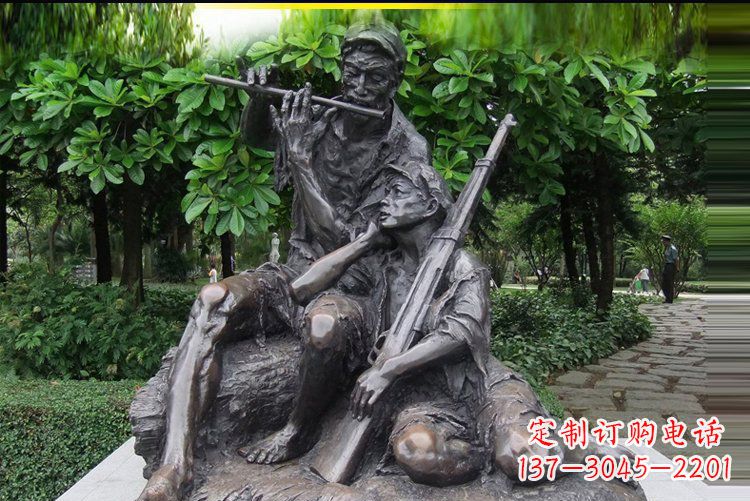 江西红军战士雕塑——抒发军旅情怀