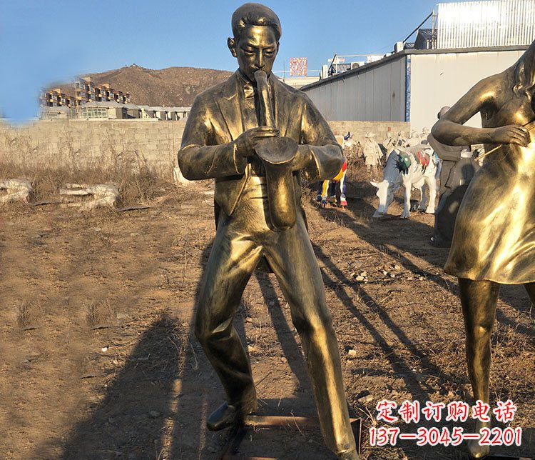 江西铜雕萨克斯风音乐人物
