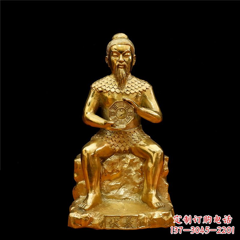 江西纯铜伏羲大帝神像