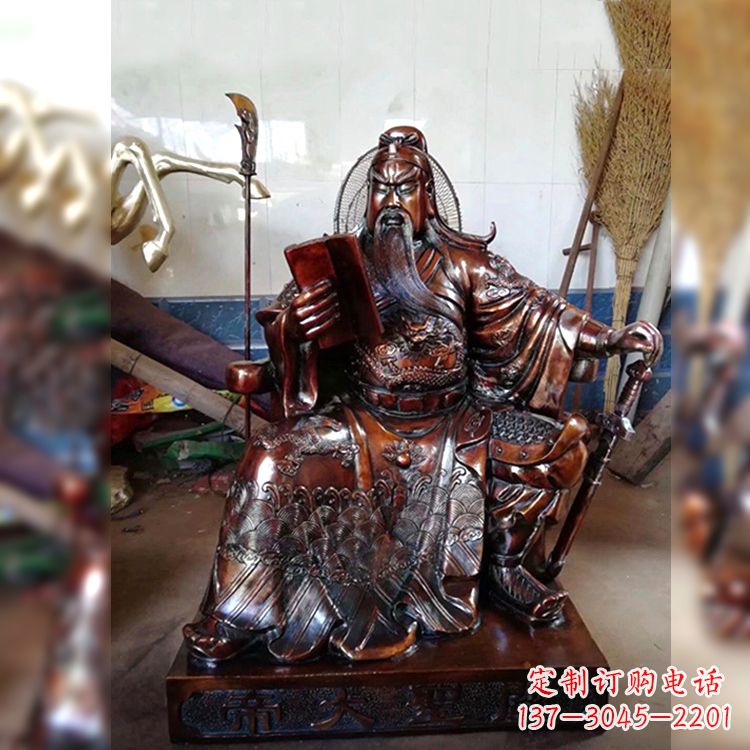 江西纯铜关公关圣大帝神像