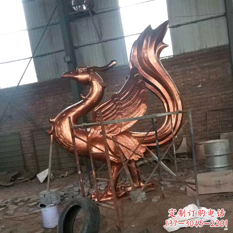 江西朱雀神兽纯铜陵光神君雕塑
