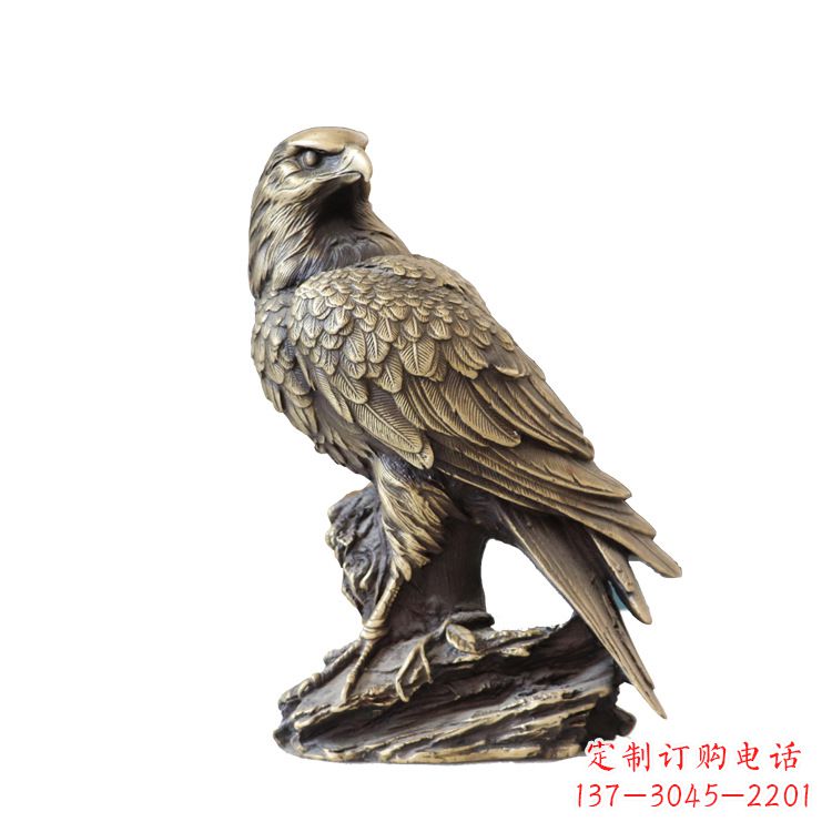 江西纯铜招财老鹰雕塑