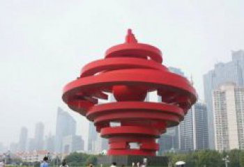 江西火炬雕塑标志五月风光