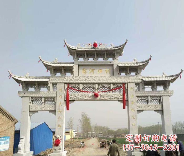 江西村口石雕牌楼