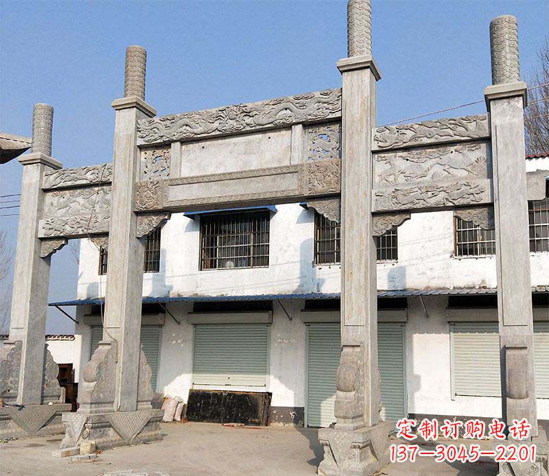江西石牌坊雕塑——传承中国传统文化