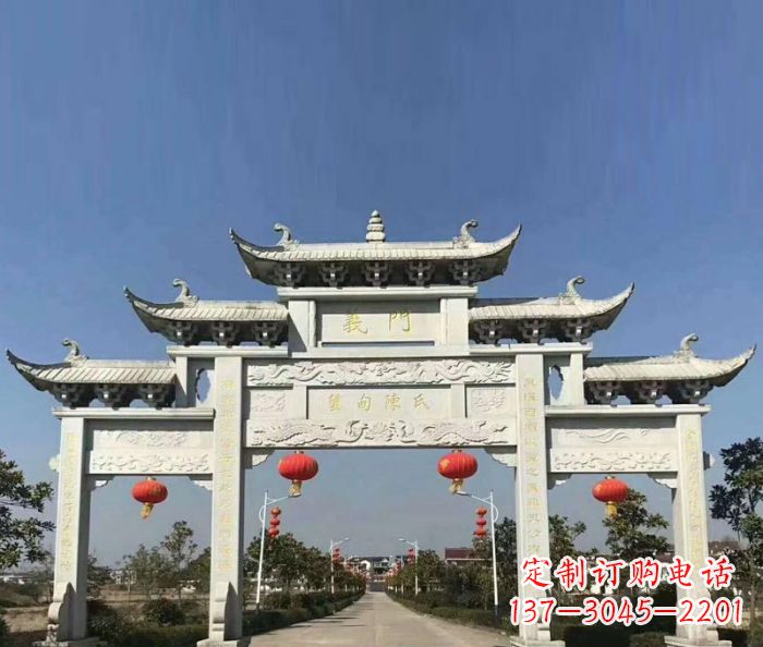 江西传承百年,村口牌楼雕塑的历史