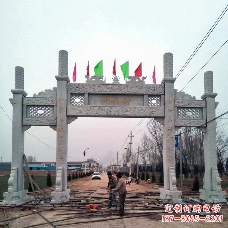 江西传承古老石牌坊雕塑