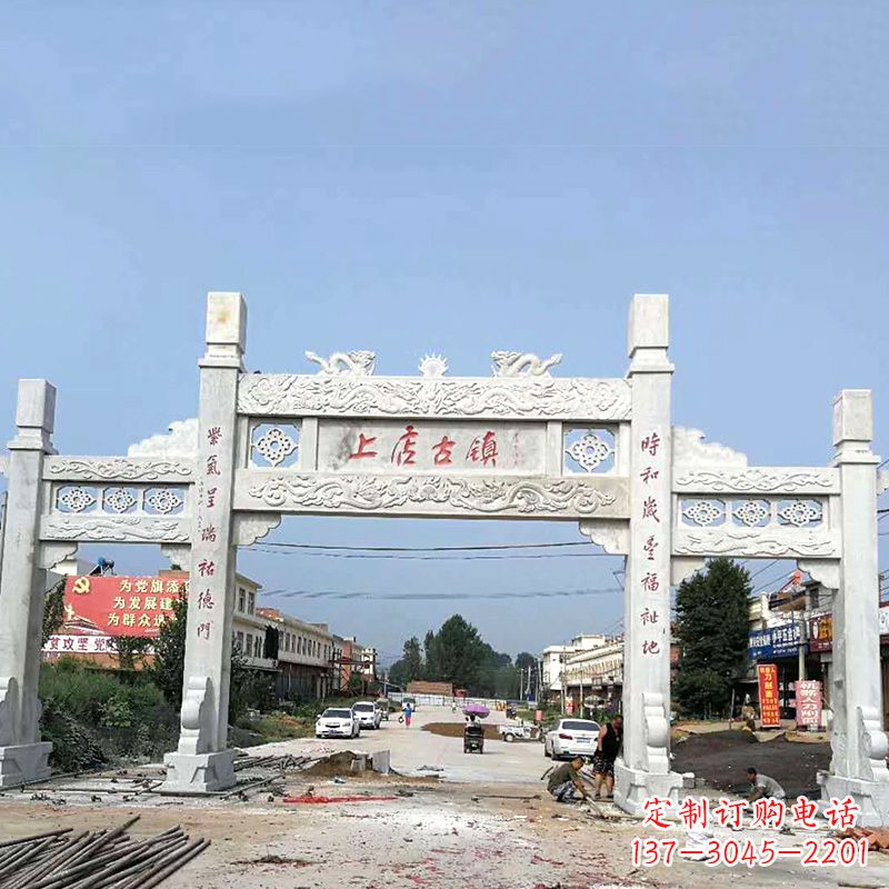 江西村镇牌坊雕塑传承百年文化