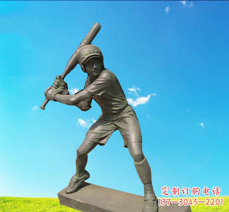 江西棒球雕塑传承美国传统文化