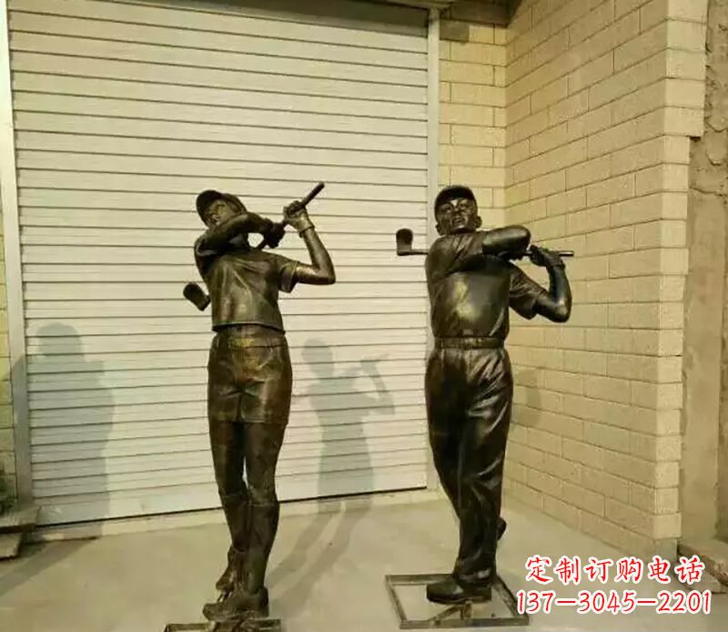 江西高尔夫雕塑精致的艺术细节