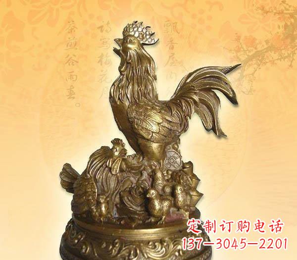 江西打鸣的公鸡铜雕