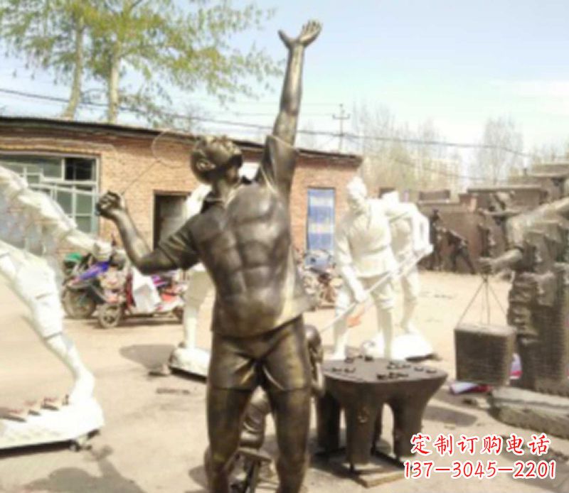 江西羽毛球雕塑传承运动精神