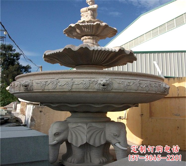 江西雕刻出美景大钵石雕塑的天鹅