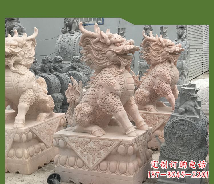 江西大理石踩球麒麟——传承古代神话的雕塑