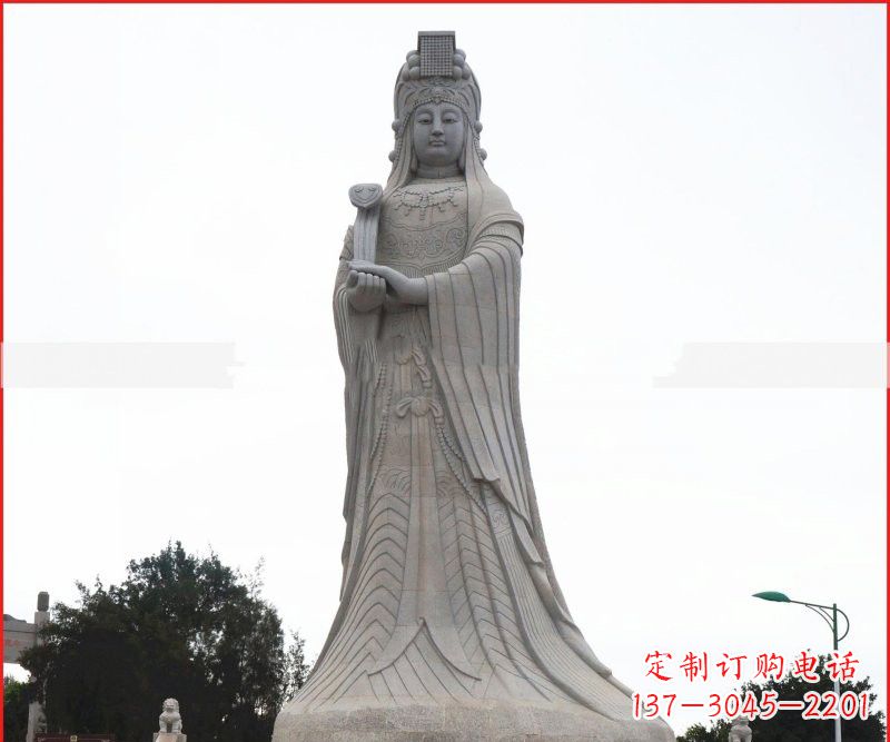 江西大理石大型妈祖神像雕塑