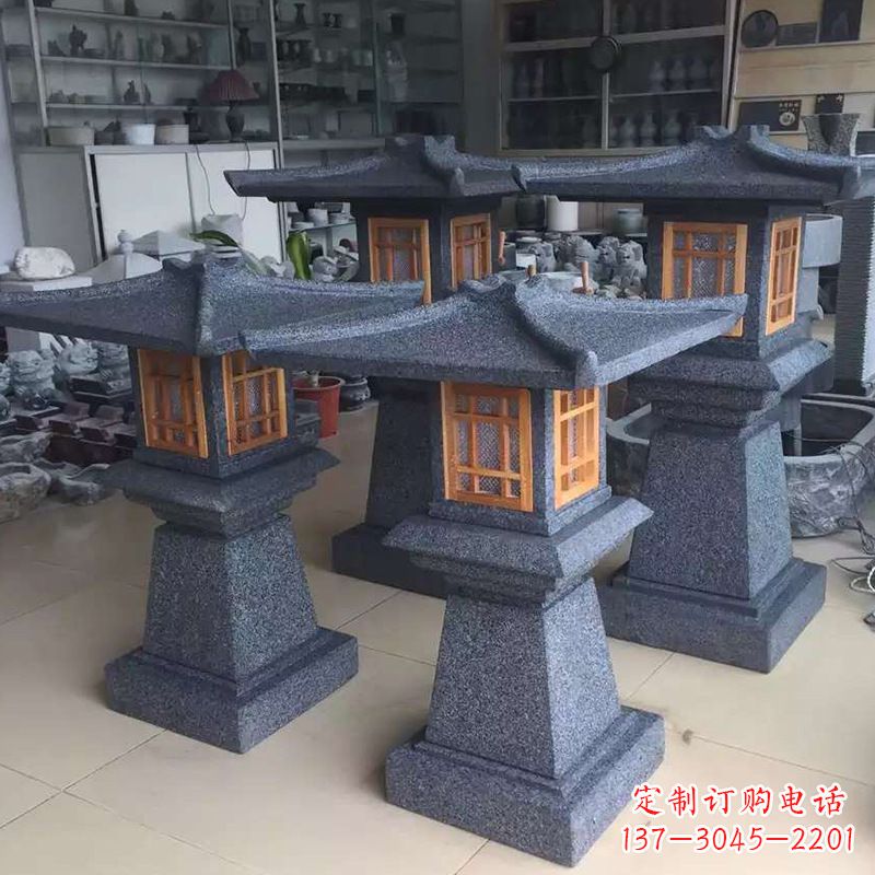 江西大理石仿汉阙石雕灯笼