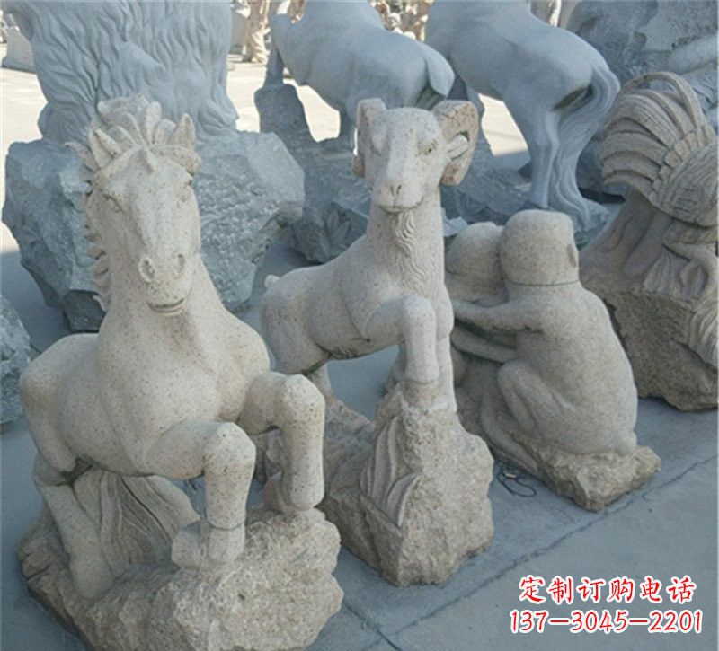 江西大理石公园动物雕塑