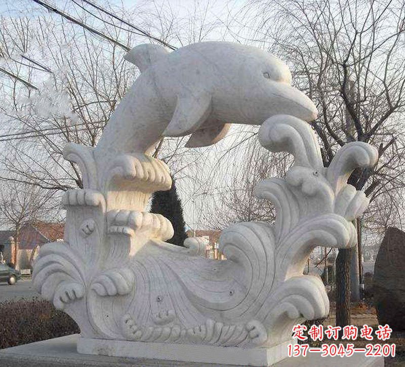 江西海豚浪花大理石雕塑
