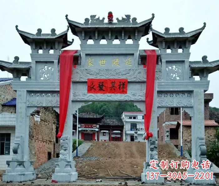 江西精美大理石牌坊雕塑