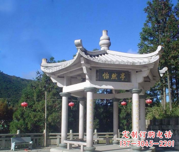 江西精美大理石凉亭雕塑