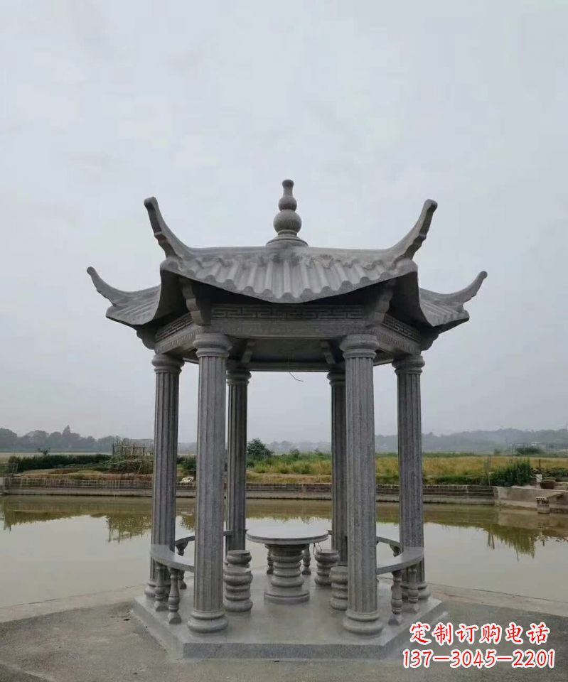 江西大理石凉亭石雕塑,优雅经典无双