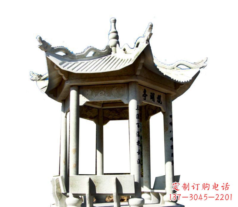 江西大理石凉亭石雕,历史韵味浓郁