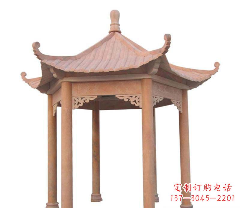 江西大理石六角凉亭雕塑