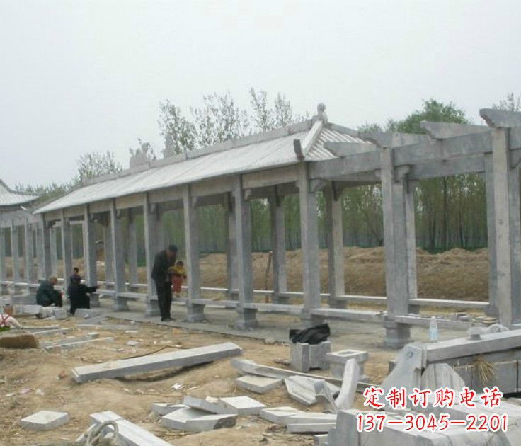 江西精美大理石凉亭雕塑