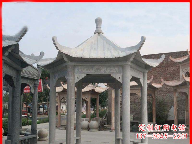 江西大理石凉亭石雕