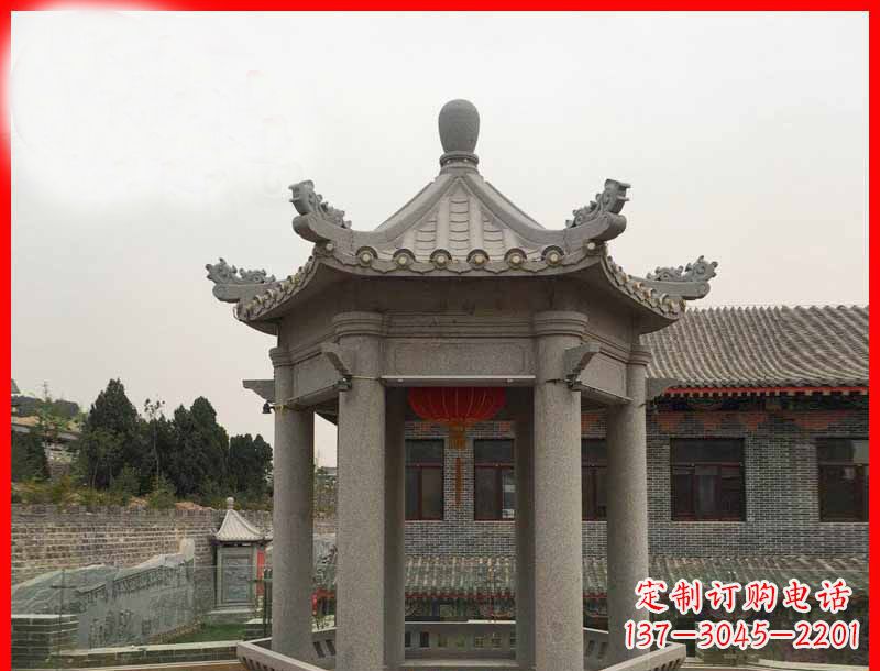 江西大理石六角凉亭石雕
