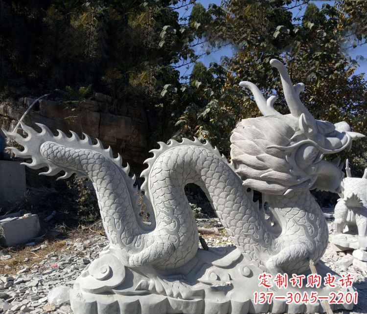 江西精美大理石龙雕塑