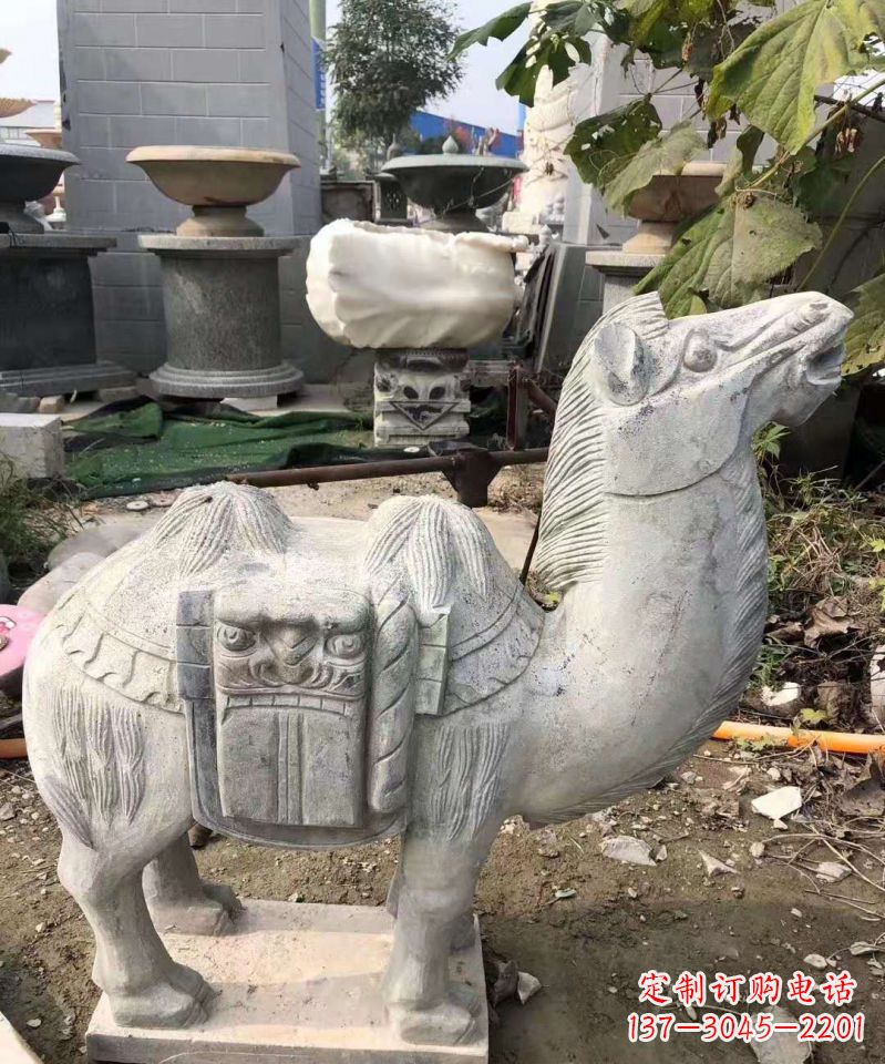 江西精美大理石骆驼雕塑