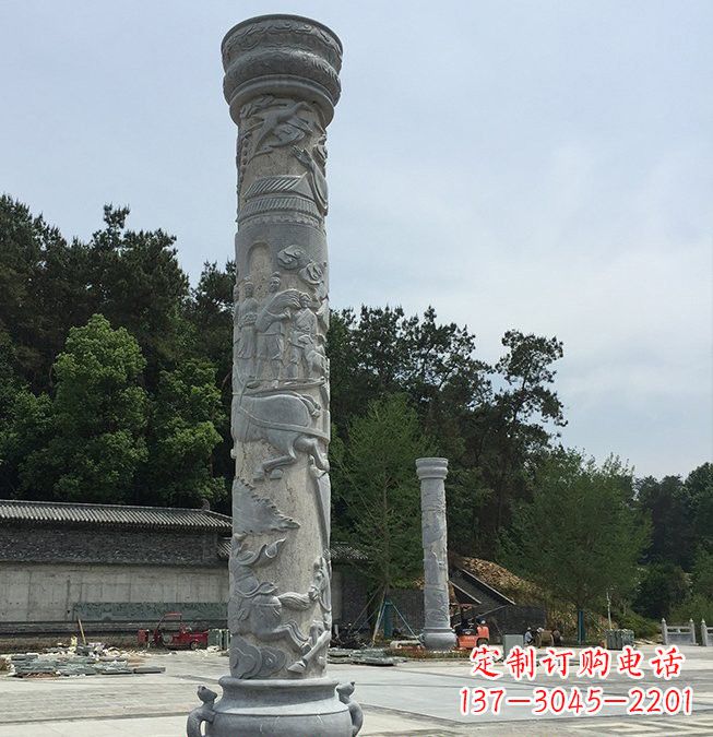 江西大理石龙柱雕塑