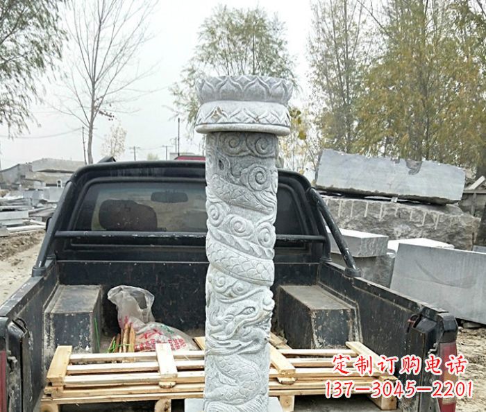 江西大理石龙柱雕塑