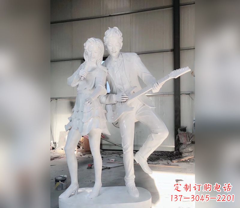江西精美大理石吉他雕塑
