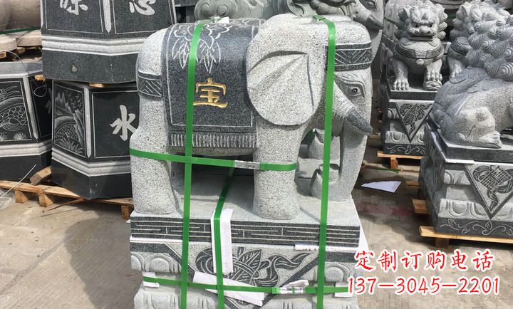 江西大理石大象门口石雕