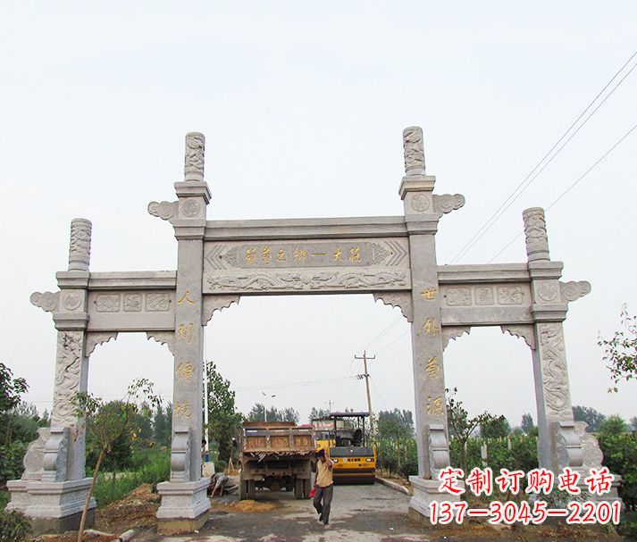 江西大理石牌坊石雕,艺术精髓永不凋零