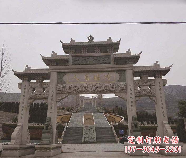 江西大理石牌坊石雕,精美别致,艺术魅力无限