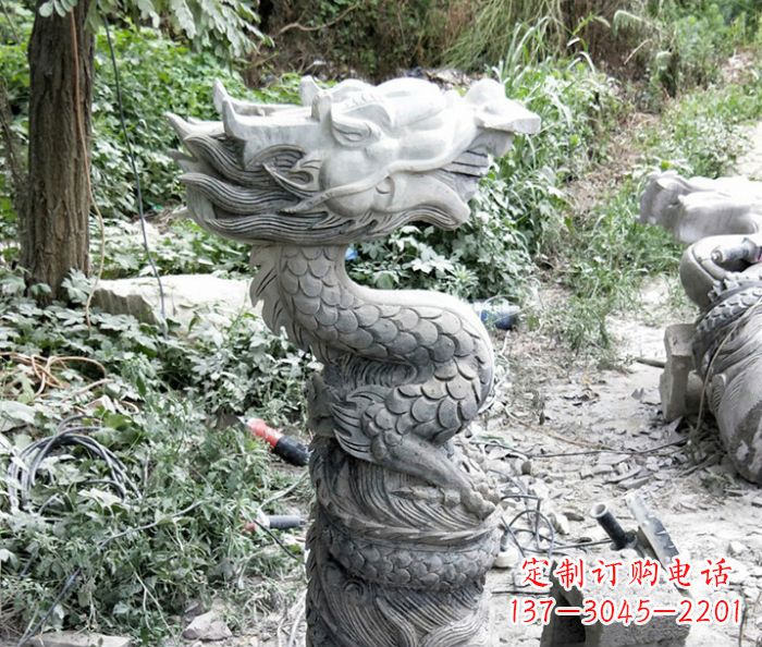 江西精美大理石生肖龙雕塑