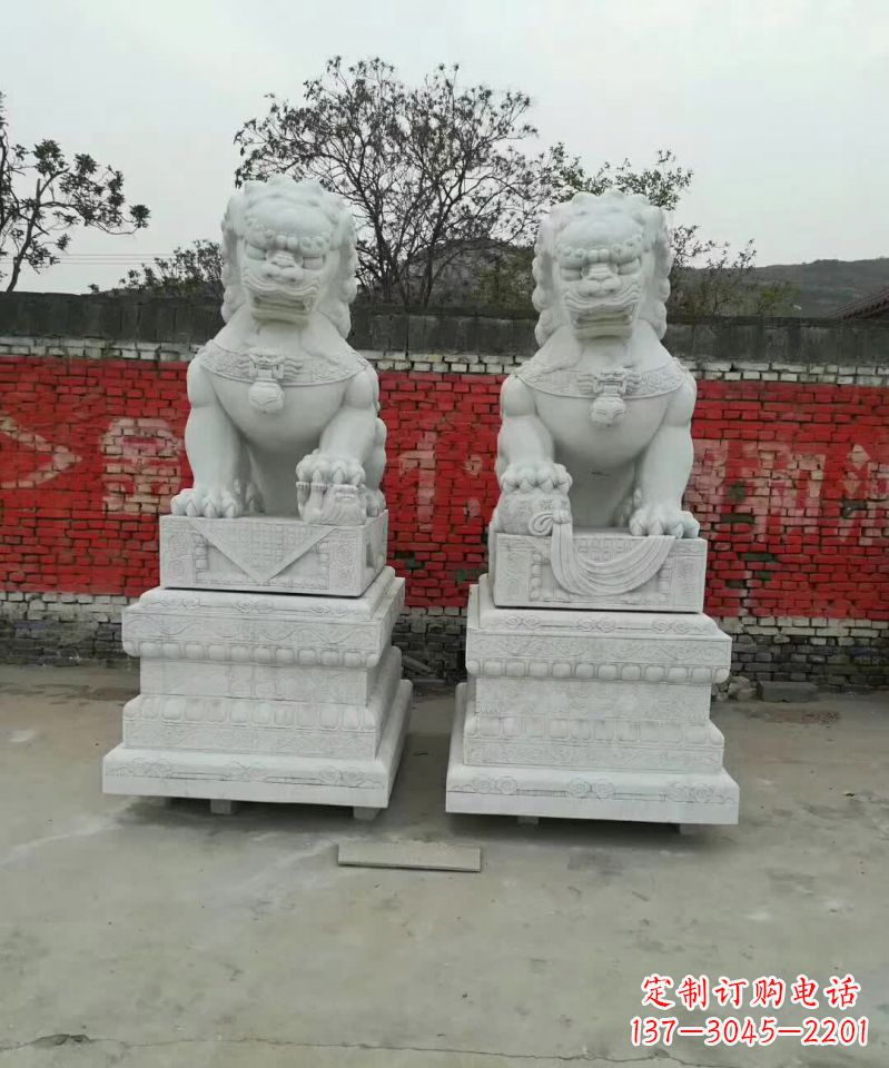 江西大理石狮子雕塑,精致而壮观