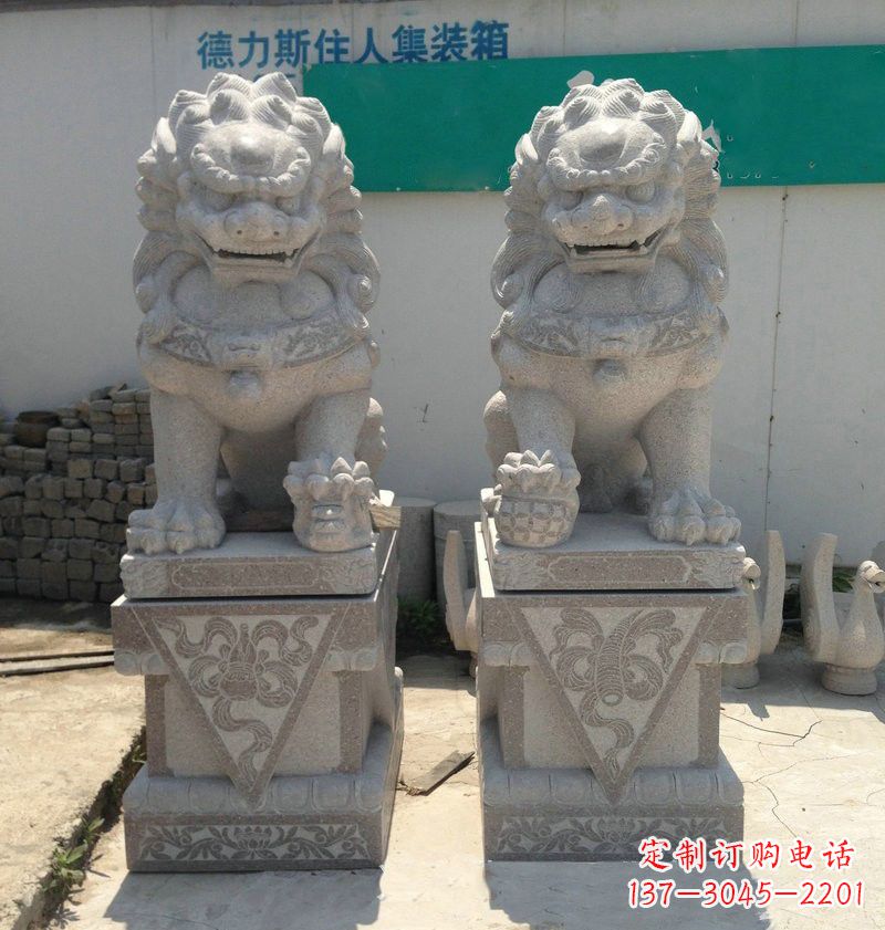 江西精致大理石狮子雕塑
