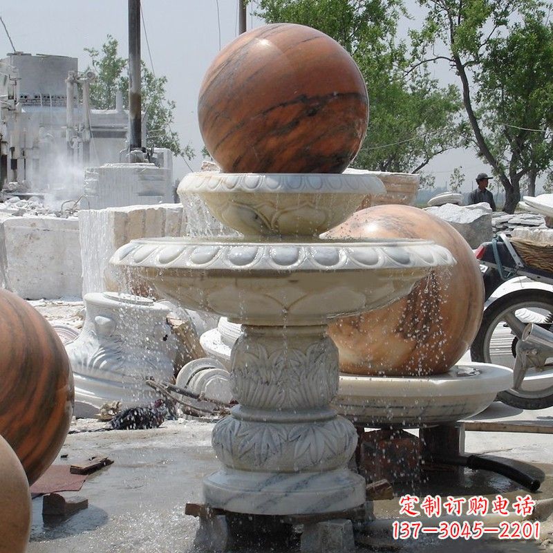 江西大理石石雕风水球精美绝伦的雕塑艺术